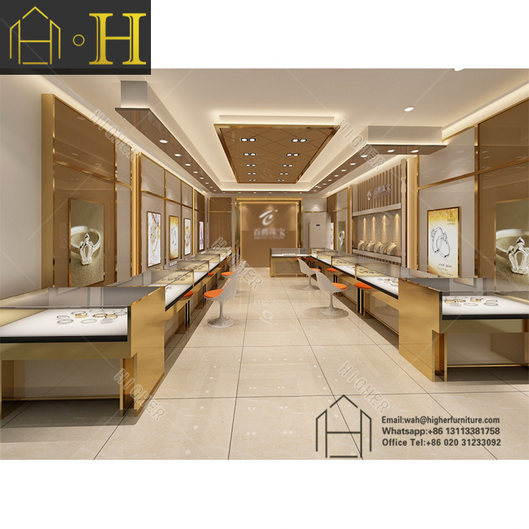 Customize Jewelry Shop Glass Showroom Design Jewelry Display Showcase Jewelry Shop Decoration Ideas