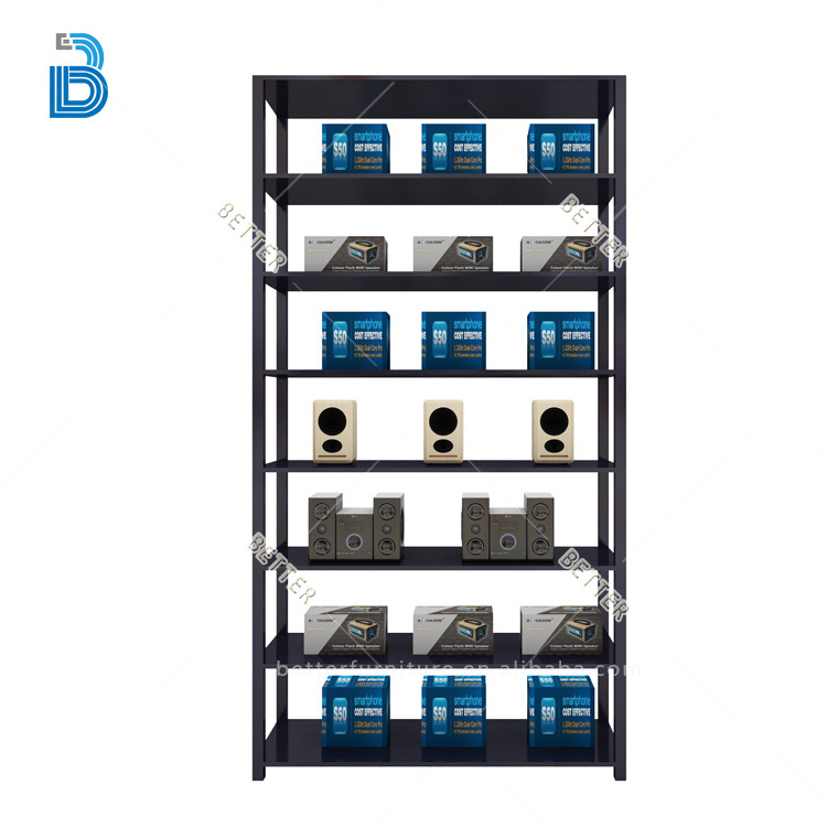 Popular cell phone accessories slat wall glass display cabinet and acrylic mobile phone display cabinet