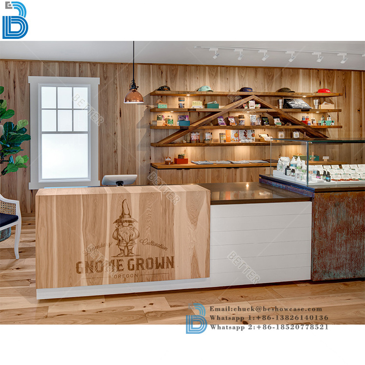 Custom Led Lighting Tobacco Display Cigar Wooden Furniture Smoke Commercial Showroom Cigar Shop Glass Display Cabinet Design