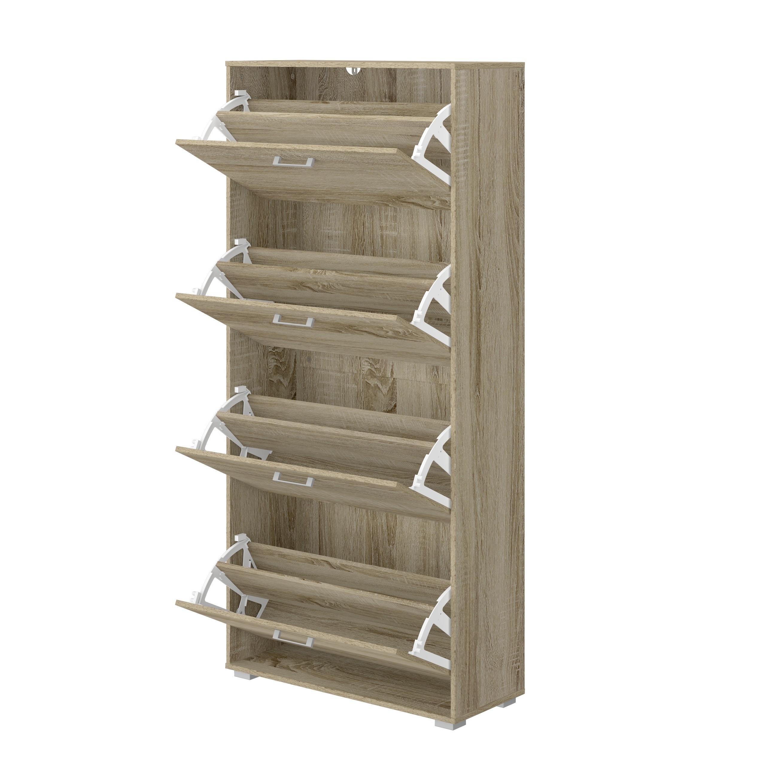 Modern Shoe Rack Cabinet 4 tier shoe cabinet wooden zapatera ayakkabilik shoe rack with storage drawer