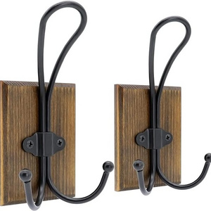 2 Pack Decorative Farmhouse Towel Heavy Duty Bathrooms Wall Mounted Hooks for Hanging