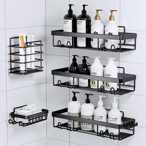 Rust Proof Stainless Steel No Drilling Wall Mount Corner Bathroom Kitchen Storage Rack