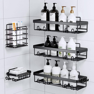 Storage Organizer 5 Pack No Drilling Adhesive Shower Shelves Caddy Rack for Bathroom