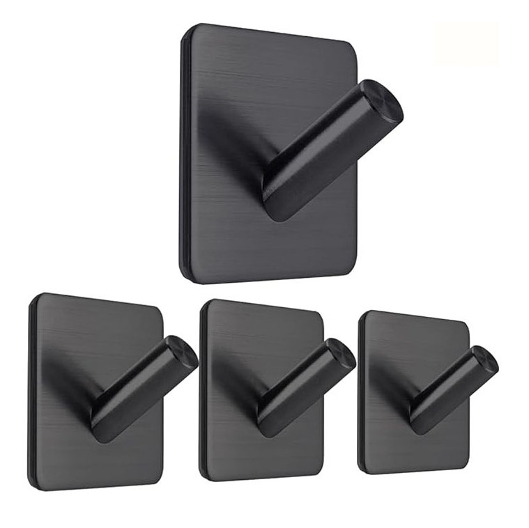 4 Packs Waterproof Adhesive Hooks Heavy Duty Towel Racks Holder Stick on Shower Hooks