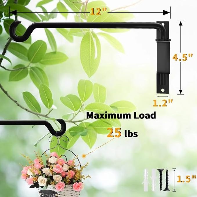 Wall Mounted Household Outdoor Rotatable Design Hanging Plant Hooks for Hanging Flower