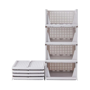 Stackable Foldable Wardrobe Storage Boxes Cabinet Organiser Drawers Plastic Storage Boxes for Home Bedroom Kitchen