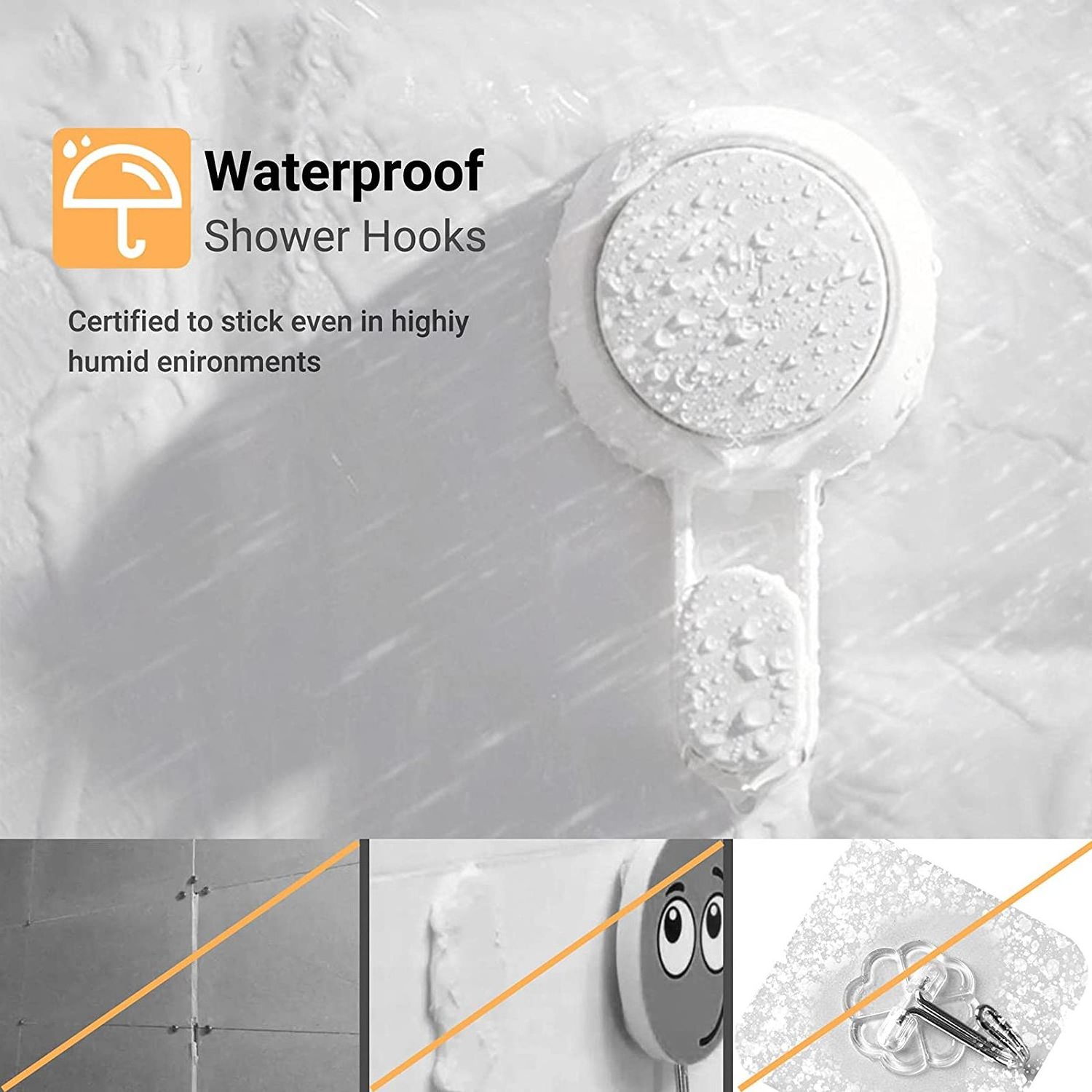 Shower Suction Cup Hooks  Reusable Heavy Duty Vacuum Suction Hook for  Bathroom Wall Removable Kitchen Towel Holder