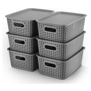 Multifunction Home Plastic Storage Baskets With Lid  Durable Stackable Storage Containers Moving Boxes Garage Storage