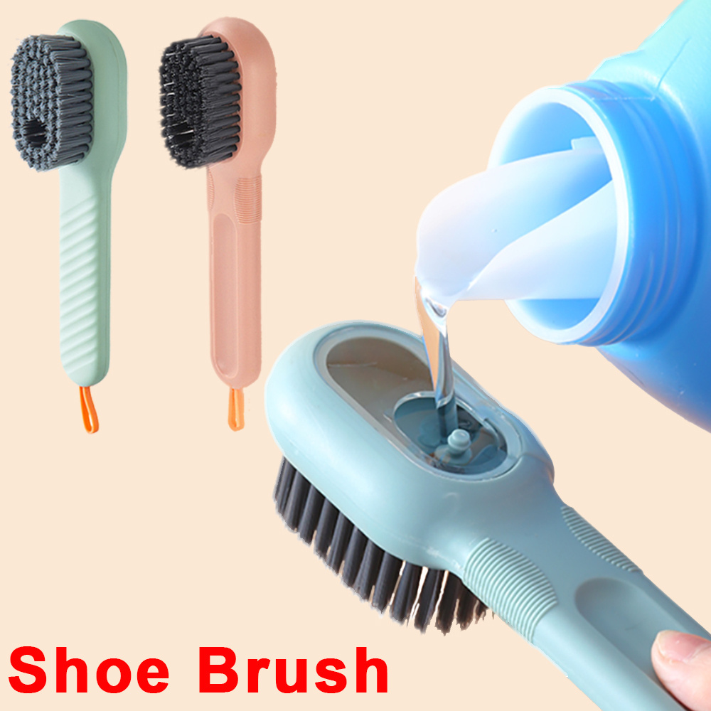 Kitchen Cleaning Brush 2 In 1 Long Handle Cleaning Brush With Sponge Dispenser Dish Washing Brush Kitchen Tools Custom Color Box