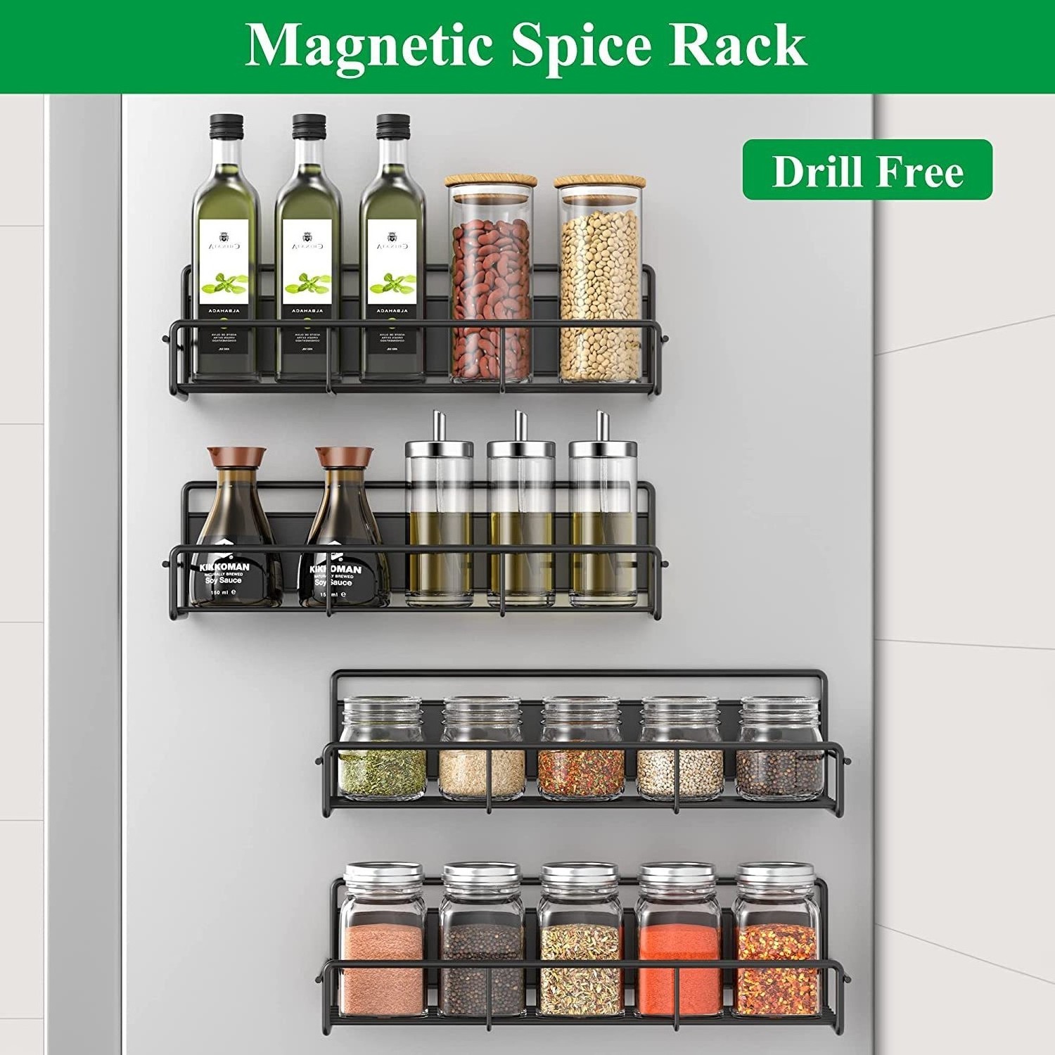 Magnetic Fridge Shelf For Kitchen Spice Organizer Magnetic Shelf