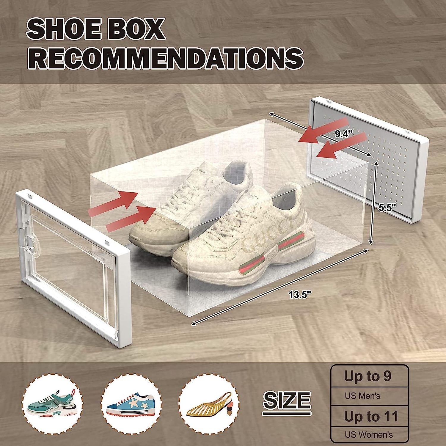 folding shoe storage boxes stackable transparent plastic shoe boxes shoe organizer boxes with front opening