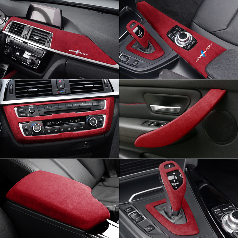 For Alcantara Wrap For F30 F32 F34 2013-2019 3M Tape Car Sticker Gear Shift Knob Cover Central Console CD Panel Auto Accessories