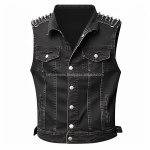 Fashion Autumn Denim Vest Men Solid Vintage Jean Vest Stylish High Quality Casual Premium Vests