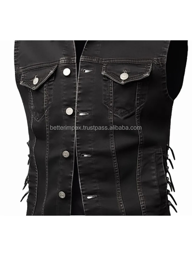 Fashion Autumn Denim Vest Men Solid Vintage Jean Vest Stylish High Quality Casual Premium Vests