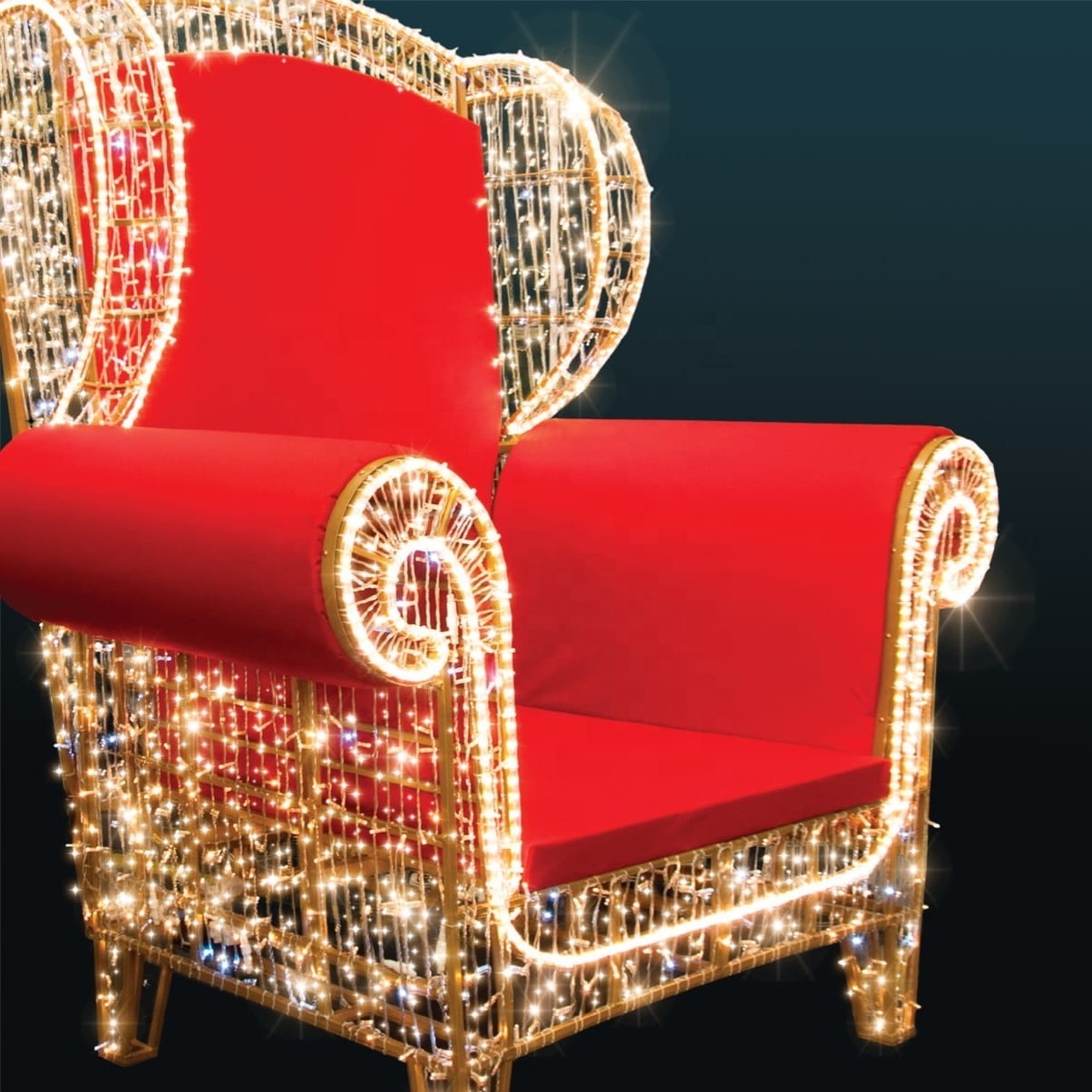 Waterproof Christmas Creative Indoor Home Furniture Santa throne chair for Office Home Hotel Shop Display