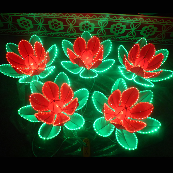 LED Lotus Flower Lights for Outdoor Decoration