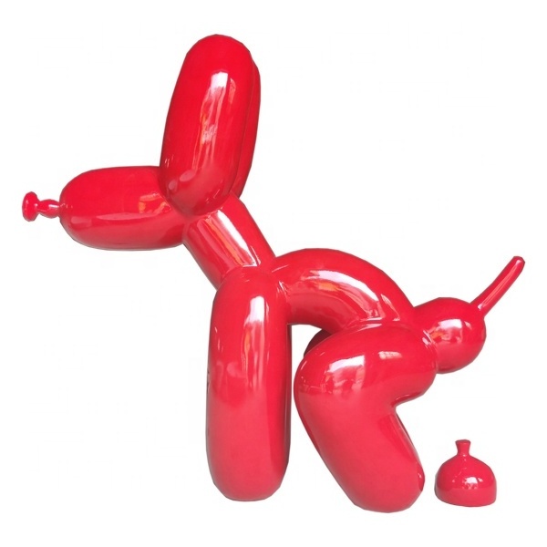 Hot-sale Popular Indoor Outdoor Decor Art Crafts Fiberglass Popek Balloon Dog Sculpture for Art Gallery Hotel Lobby Home Yard