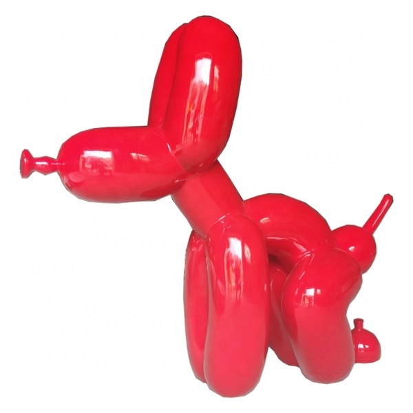 Hot-sale Popular Indoor Outdoor Decor Art Crafts Fiberglass Popek Balloon Dog Sculpture for Art Gallery Hotel Lobby Home Yard