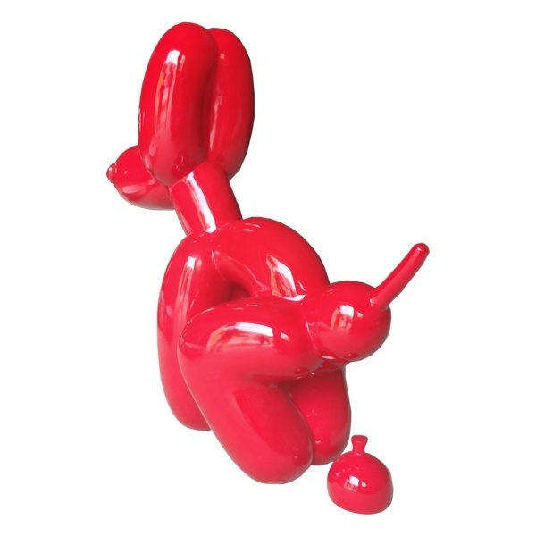 Hot-sale Popular Indoor Outdoor Decor Art Crafts Fiberglass Popek Balloon Dog Sculpture for Art Gallery Hotel Lobby Home Yard