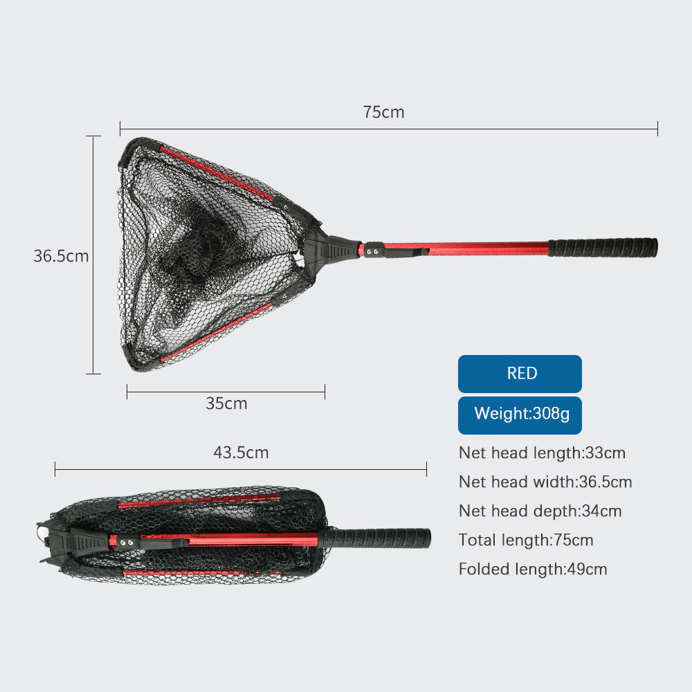 Topline Floating Fishing Landing Net With Telescopic Pole China Cheap Fishing Nets For Sale Aluminum Landing Net red de pesca