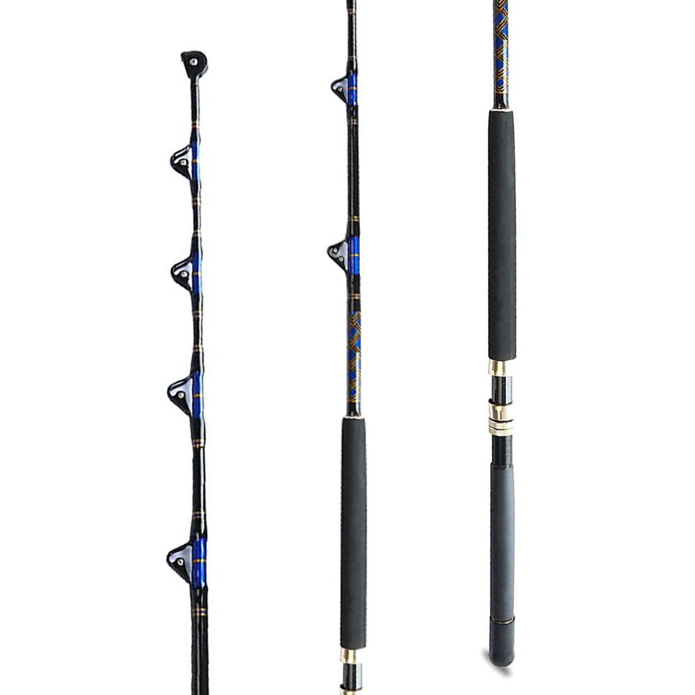 Top Quality 80/130lbs Deep Sea Big Game Tuna Shark Fishing Trolling Rod For Boat Fishing