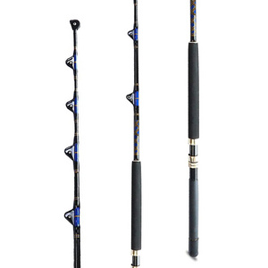 Top Quality 80/130lbs Deep Sea Big Game Tuna Shark Fishing Trolling Rod For Boat Fishing