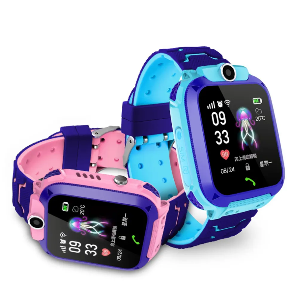 Q12 Child Smartwatch Camera Baby Sos Tracker Pk Q19 Smart Watch Anti Lost Sim Bracelet Alarm Waterproof Phone Call Wrist Kids