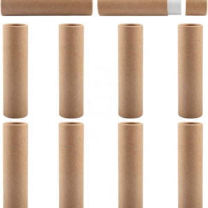 Eco Friendly Custom Design Kraft Paper Cardboard Lip Balm Tube Deodorant Container Cosmetic Lipgloss Packaging