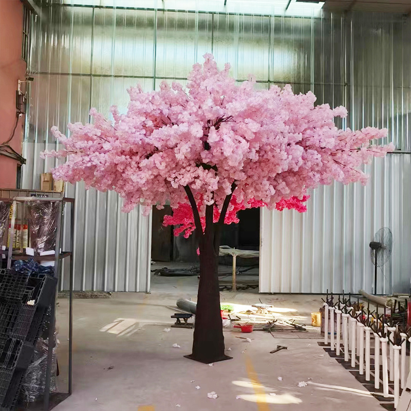 Hotel Restaurant Wedding Decor Large Sakura Tree Umbrella Shaped Artificial Cherry Blossom Flower Trees for indoor outdoor