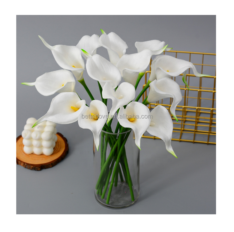 betterlove Wholesale Artificial Flower Pu Mini Calla Lotus Simulation Flower Wedding Home Decoration Photography Props