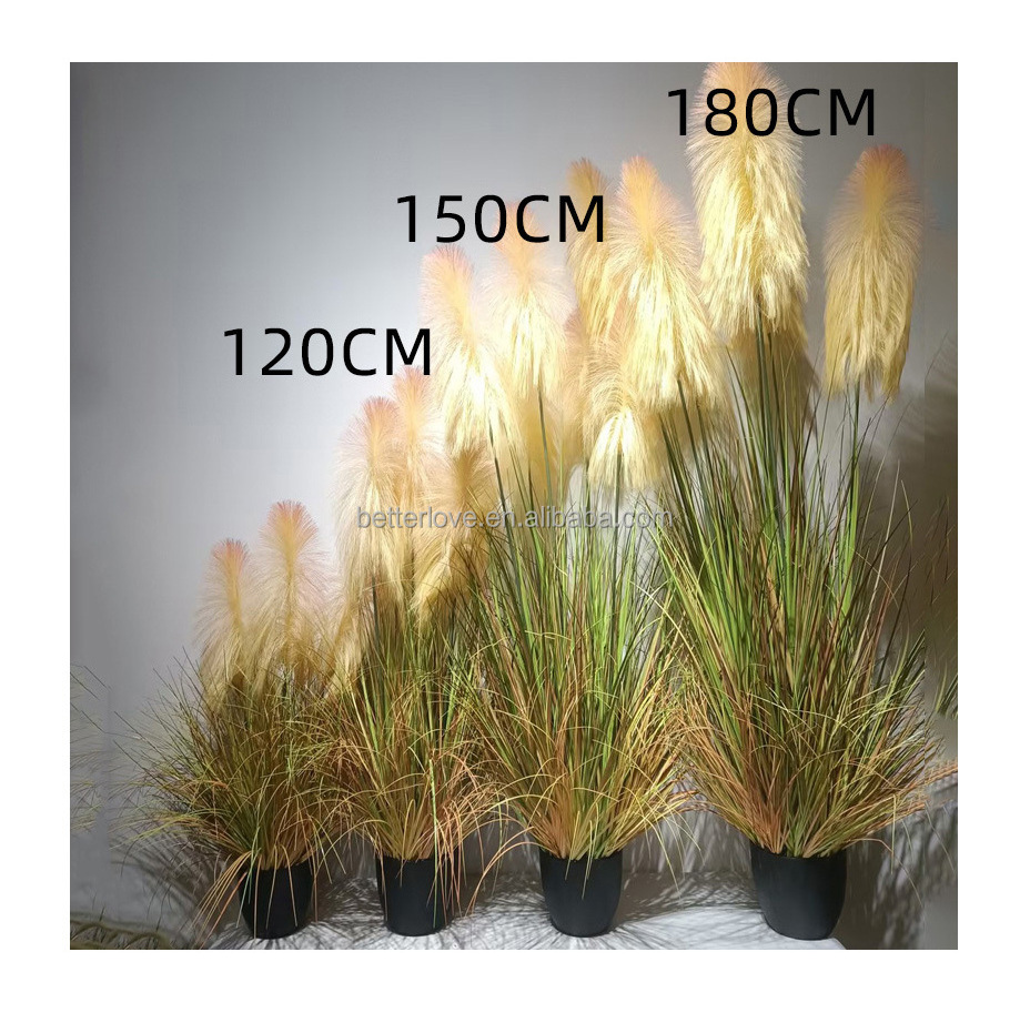 betterlove Plastic Timothy grass artificial grass decoration high pot artificial plant home garden decoration