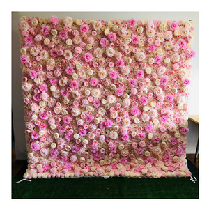 betterlove artificial flower wall portable flower wall backdrop stand fabric artificial rolling up curtain flower wall