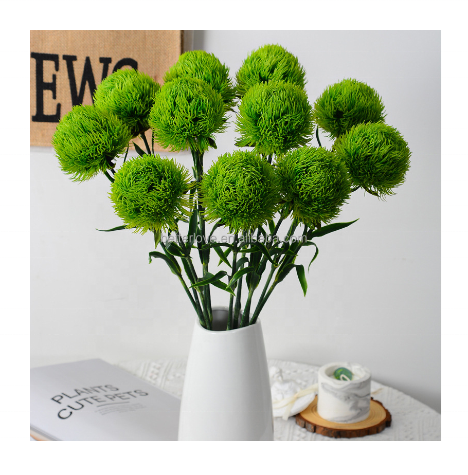 betterlove Artificial plants and flowers decor green artificial real touch dandelion flowers decoration