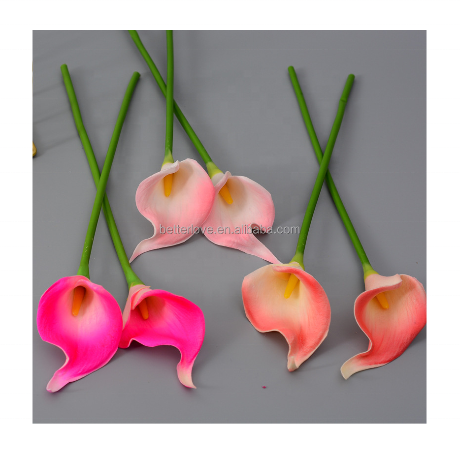 betterlove Wholesale Artificial Flower Pu Mini Calla Lotus Simulation Flower Wedding Home Decoration Photography Props