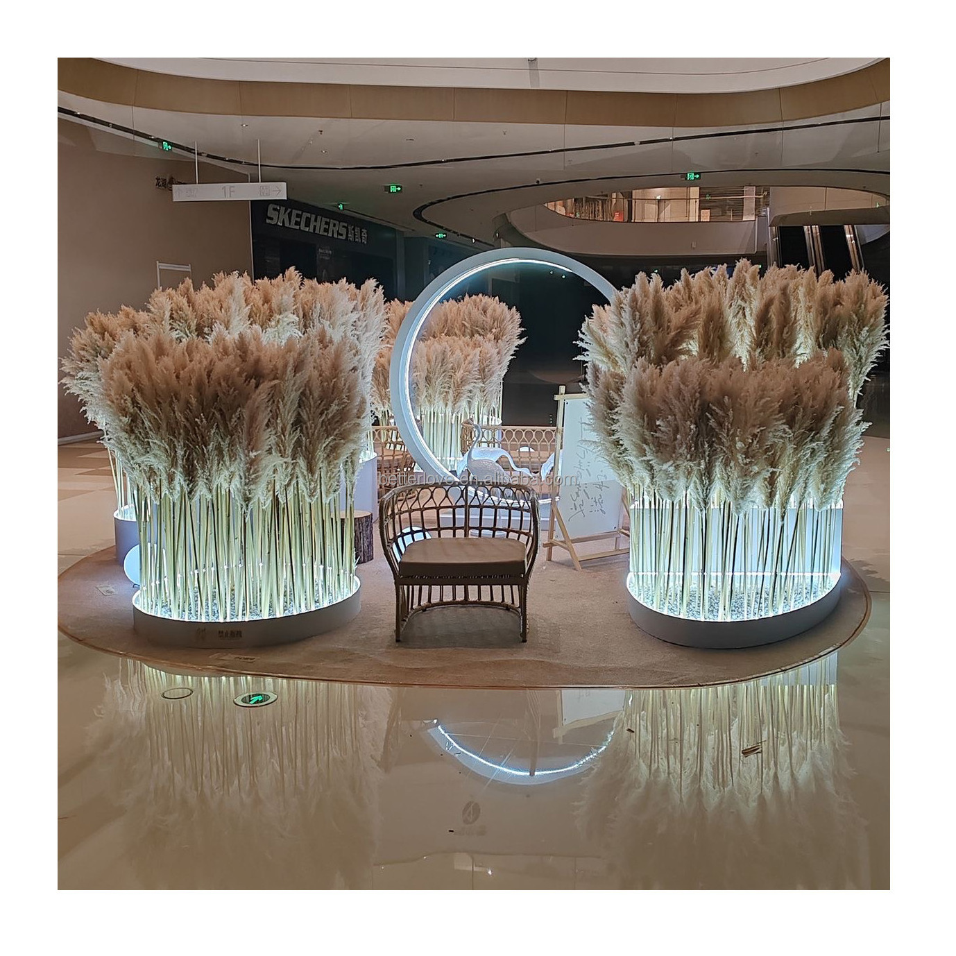 betterlove dried flower black pampas grass dried flower artificial pampas decor mini pampas grass bouquet