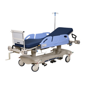 Professional Hydraulic Stretcher Rescue Wheeled Stretcher Trolley Transfer Bed  Hospital Emergency Stretcher