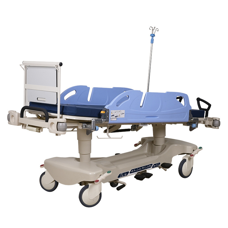 Professional Hydraulic Stretcher Rescue Wheeled Stretcher Trolley Transfer Bed  Hospital Emergency Stretcher