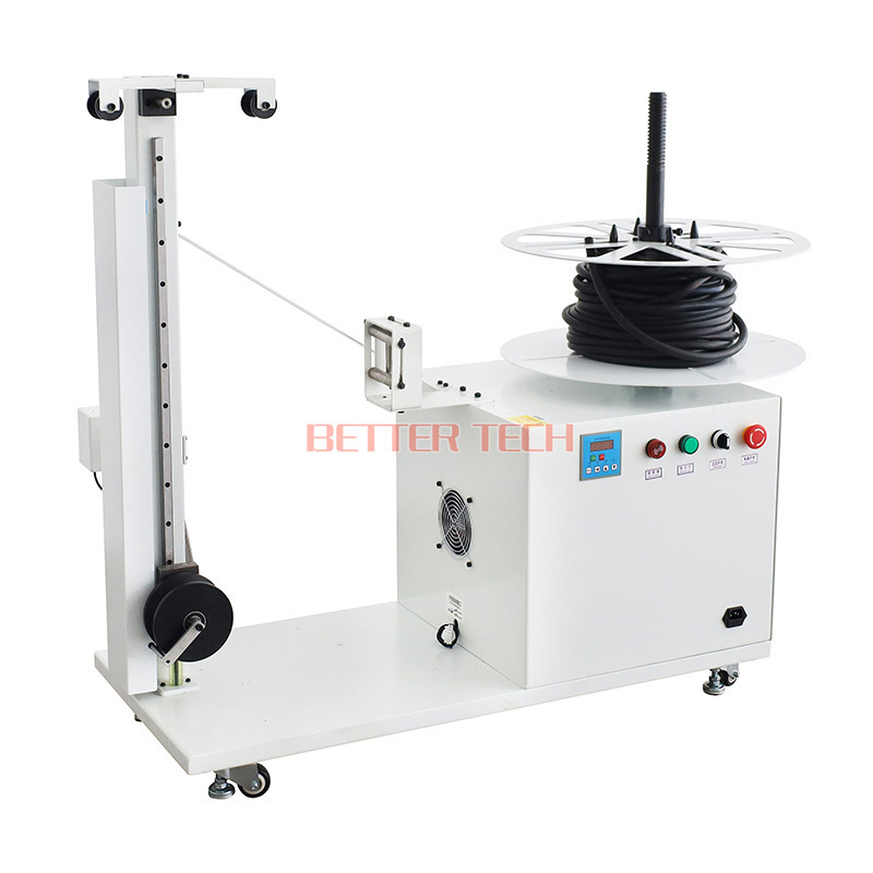 Automatic cable wire coil take up and pay off machine