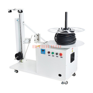 Automatic cable wire coil take up and pay off machine