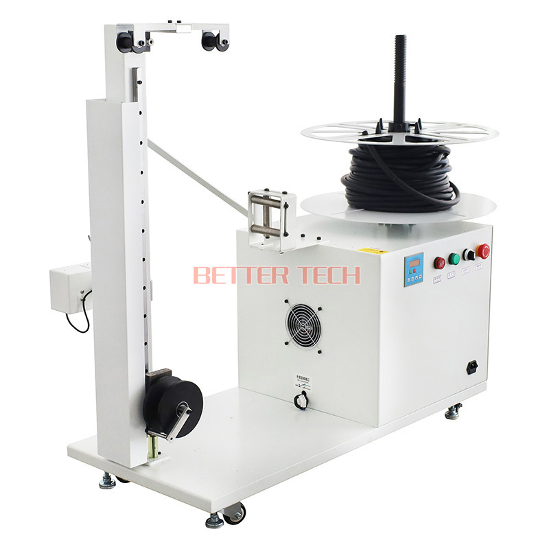 Automatic cable wire coil take up and pay off machine