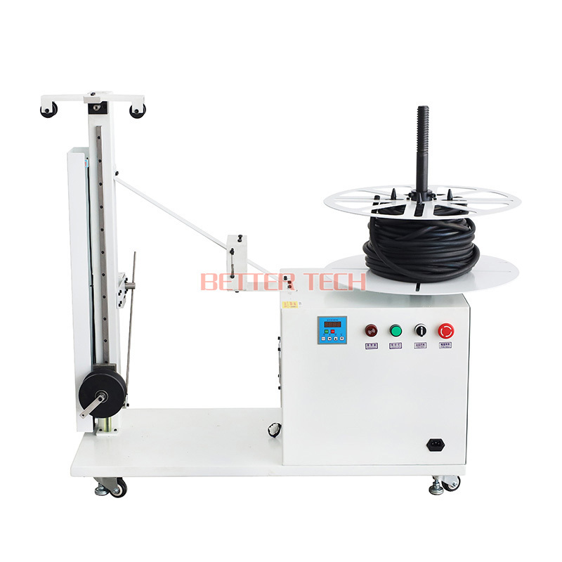 Automatic cable wire coil take up and pay off machine