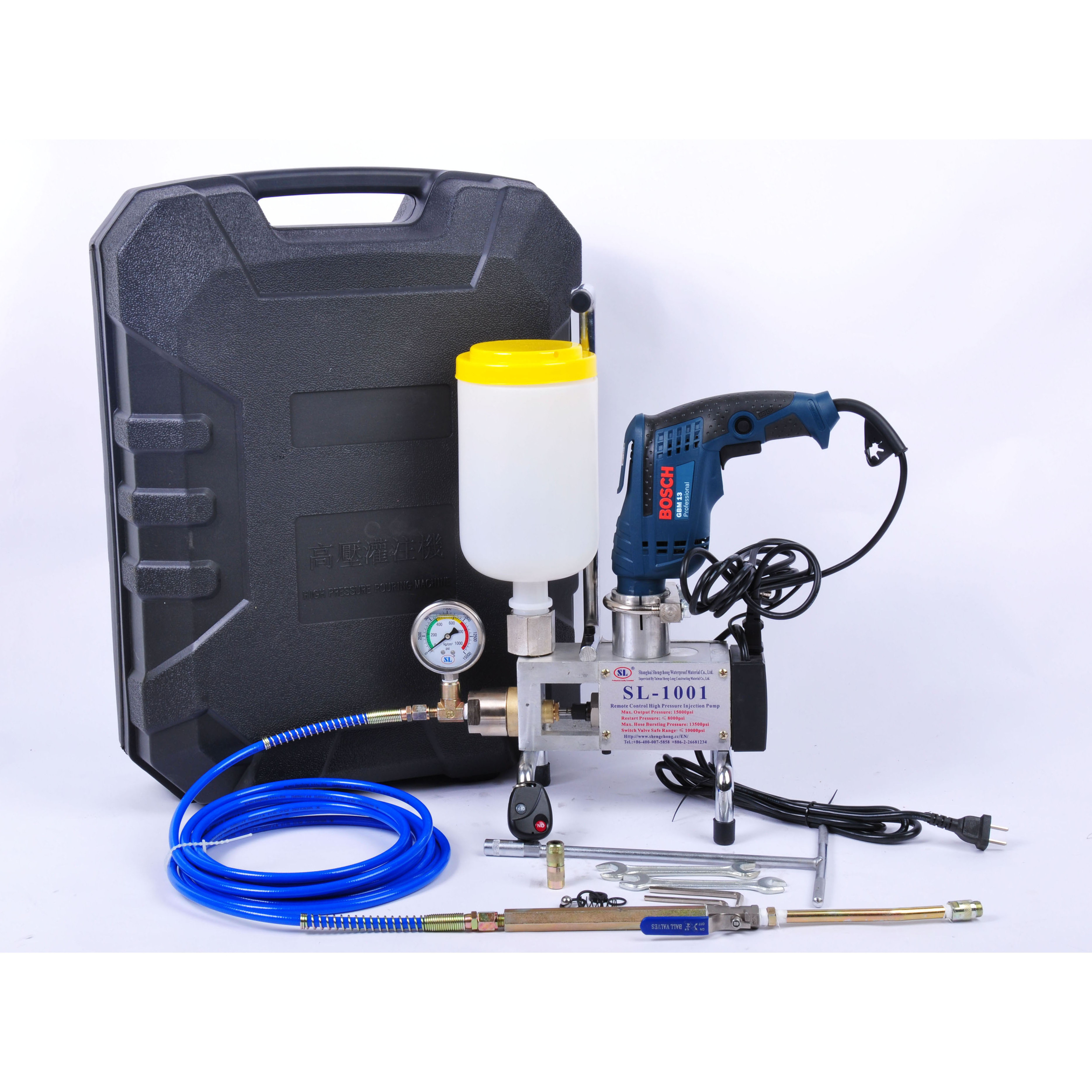 SL-1001 Remote Control Water & Leak Stop High Pressure Epoxy Resin Polyurethane PU Crack Injection Pump