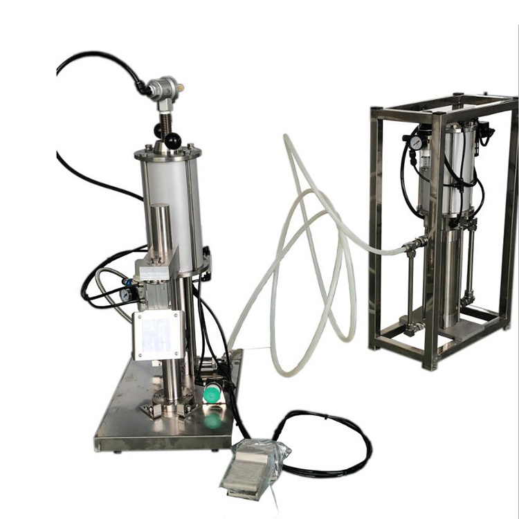 Small spray paint semi-automatic liquid filling machine aerosol can filler