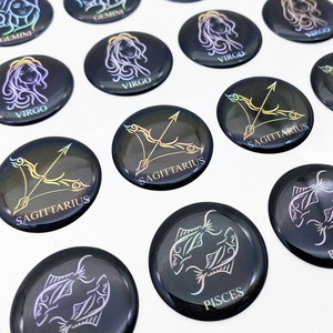 Customize Logo Adhesive Clear Gel Polyurethane Resin Circle Dome Epoxy Label Waterproof Custom Epoxy Stickers Printed