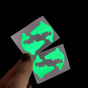 waterproof high quality noctilucence glow in the dark label sheet fluorescent luminous paper sticker