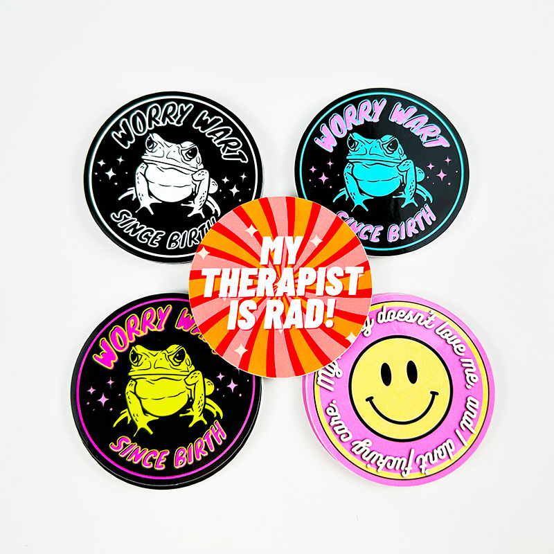 Personalised Customize Self Adhesive Circle 3 Inches Round Stickers ...