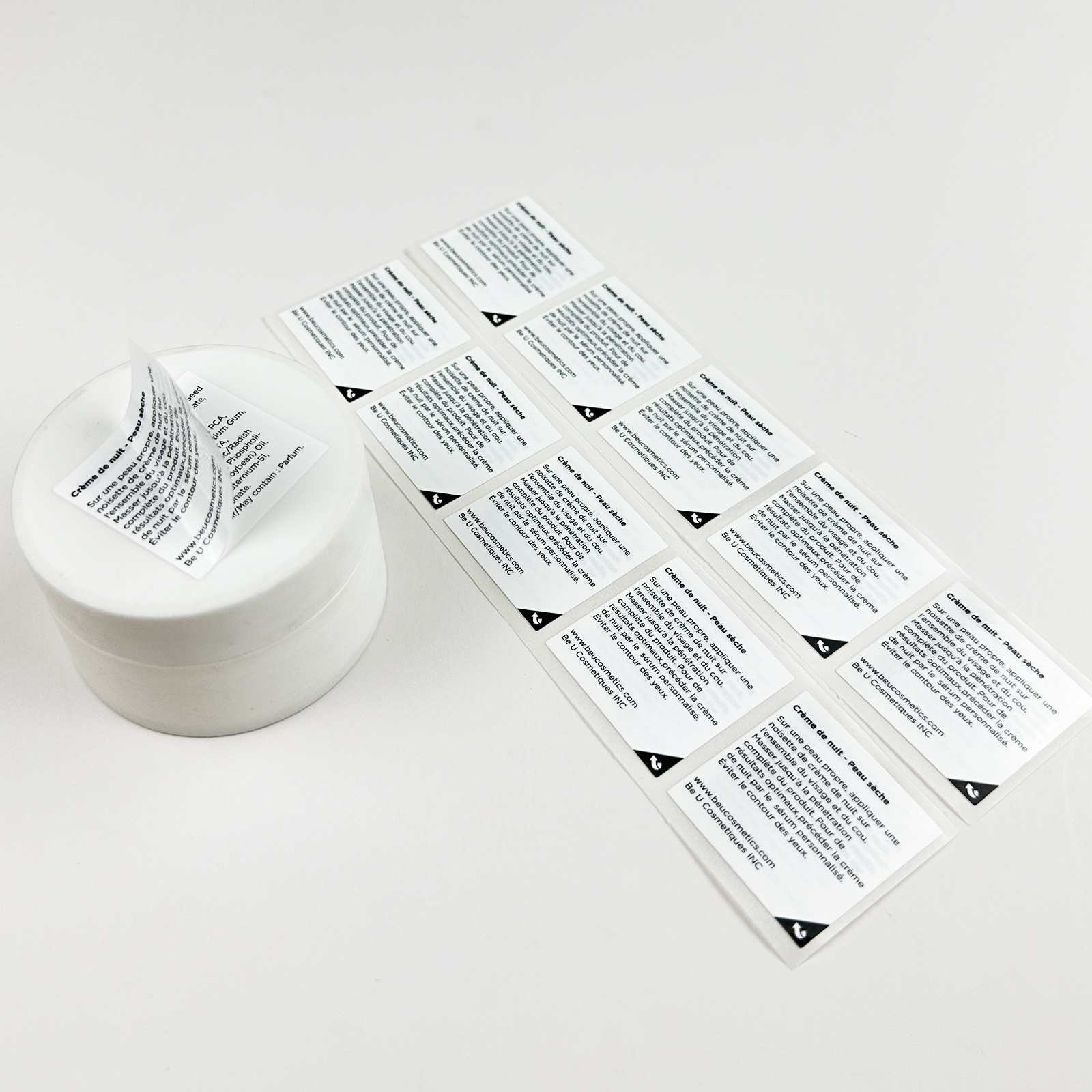 Custom Double Layer Booklet Folding Multi Label Printing Cosmetic Product Three Layer Peel Off Adhesive Multilayer Label