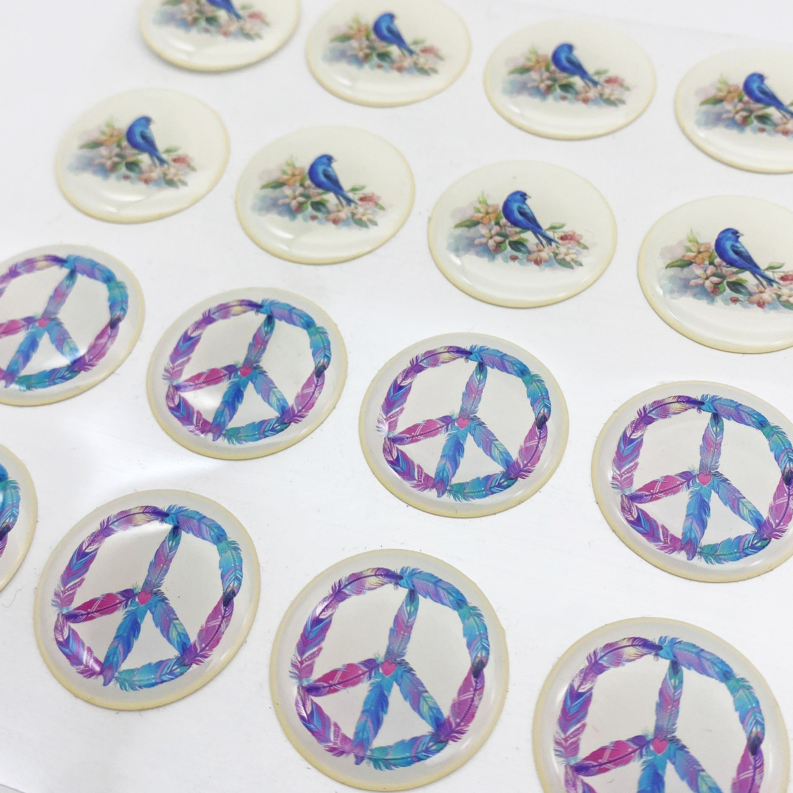 Customize Logo Adhesive Clear Gel Polyurethane Resin Circle Dome Epoxy Label Waterproof Custom Epoxy Stickers Printed