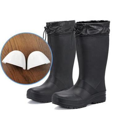 Factory Direct Black EVA Rain Boots Mid-Calf  Gumboots Women Shoes Knee-high With Steel Plastic Toe Rain Boots For Men