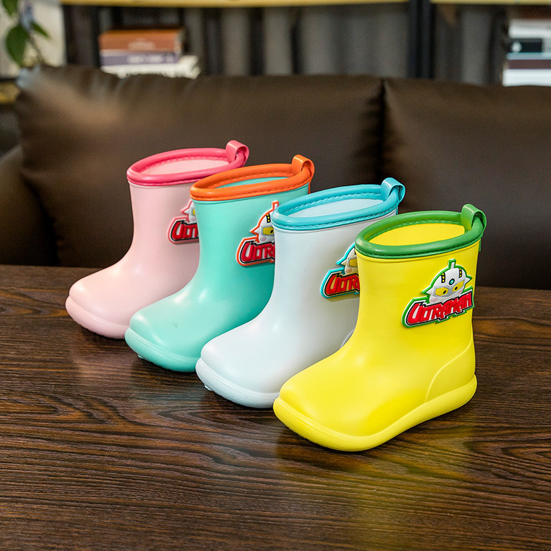 Water Shoes Cute Cartoon Children Kids Boots Waterproof Ankle Rubber Boots Rain Boots For Men